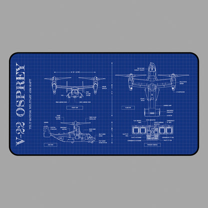 V-22 Osprey: Tilt-Rotor Military Aircraft Desk Mat