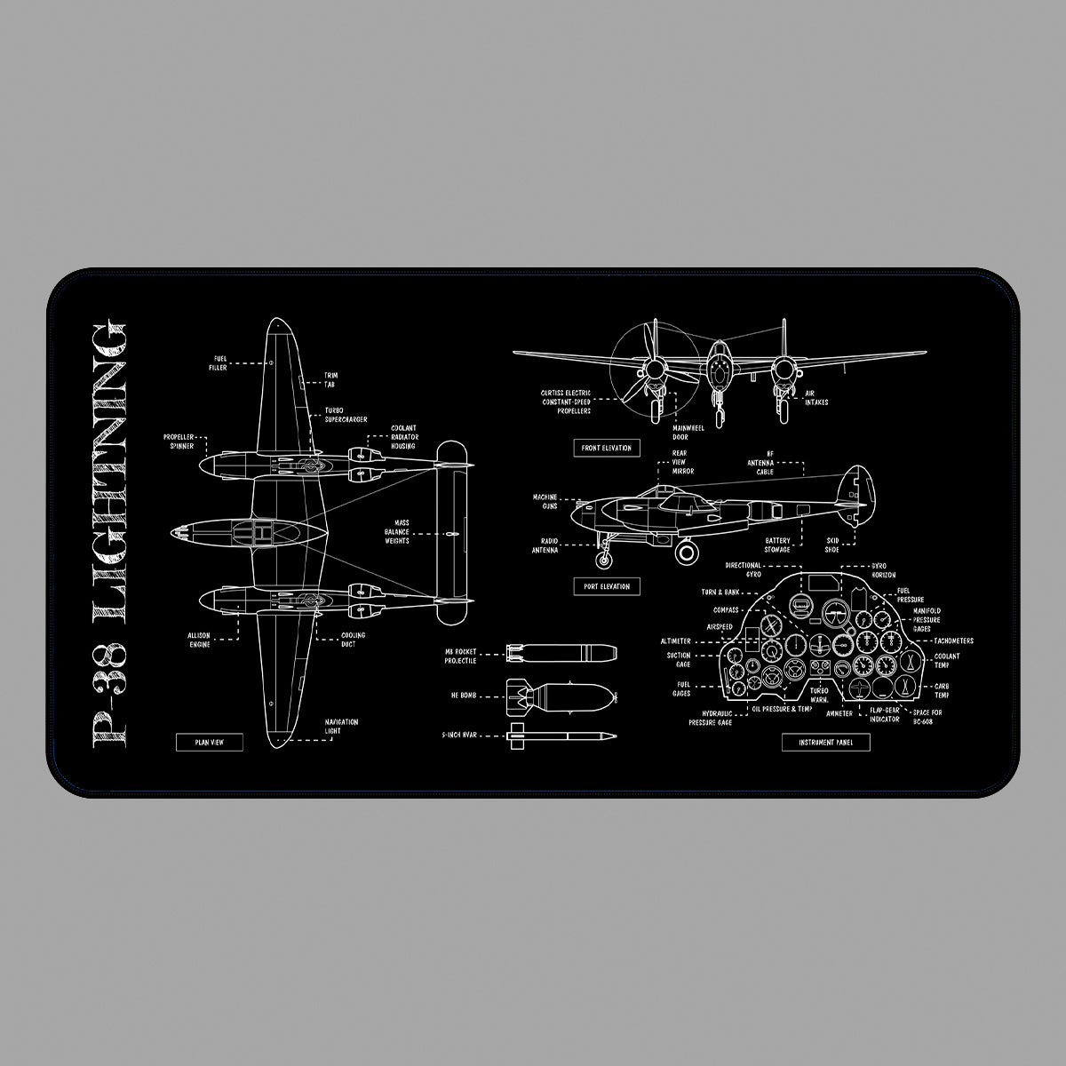 P-38 Lightning Desk Mat
