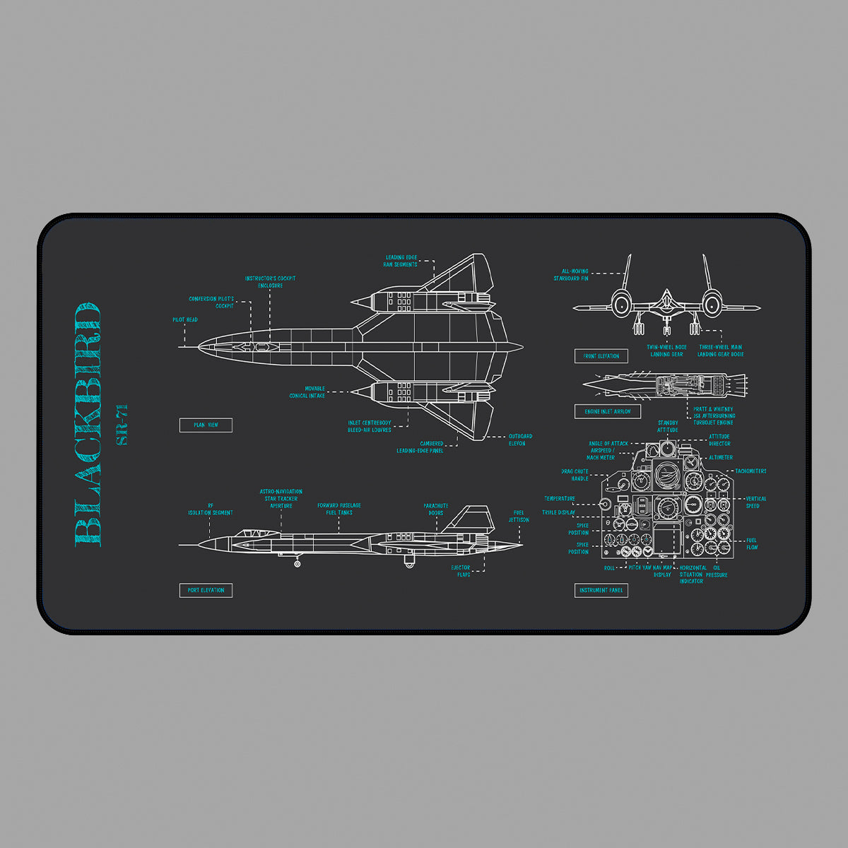 Blackbird SR-71  Desk Mat