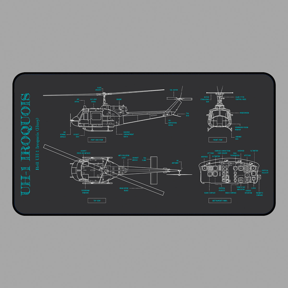 UH-1 Iroquois Desk Mat