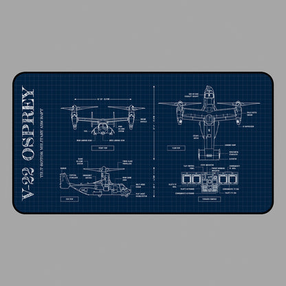 V-22 Osprey: Tilt-Rotor Military Aircraft Desk Mat