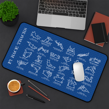 F1 Race Tracks Desk Mat