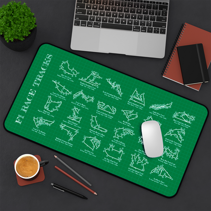 F1 Race Tracks Desk Mat