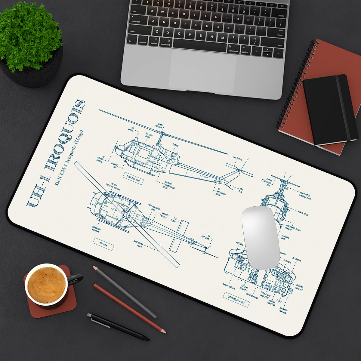 UH-1 Iroquois Desk Mat