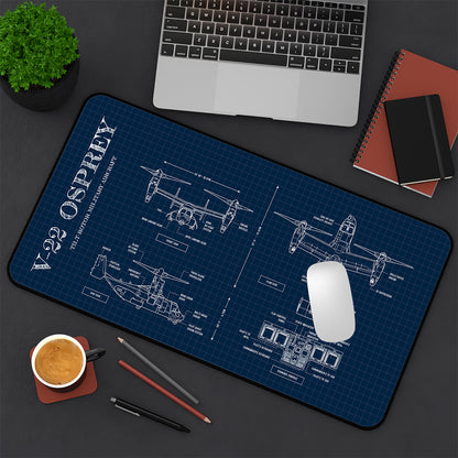 V-22 Osprey: Tilt-Rotor Military Aircraft Desk Mat