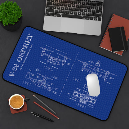 V-22 Osprey: Tilt-Rotor Military Aircraft Desk Mat