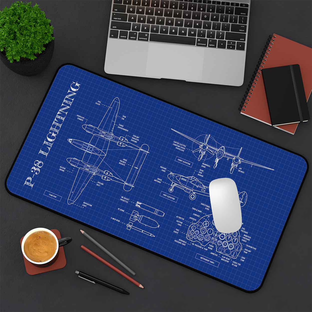P-38 Lightning Desk Mat