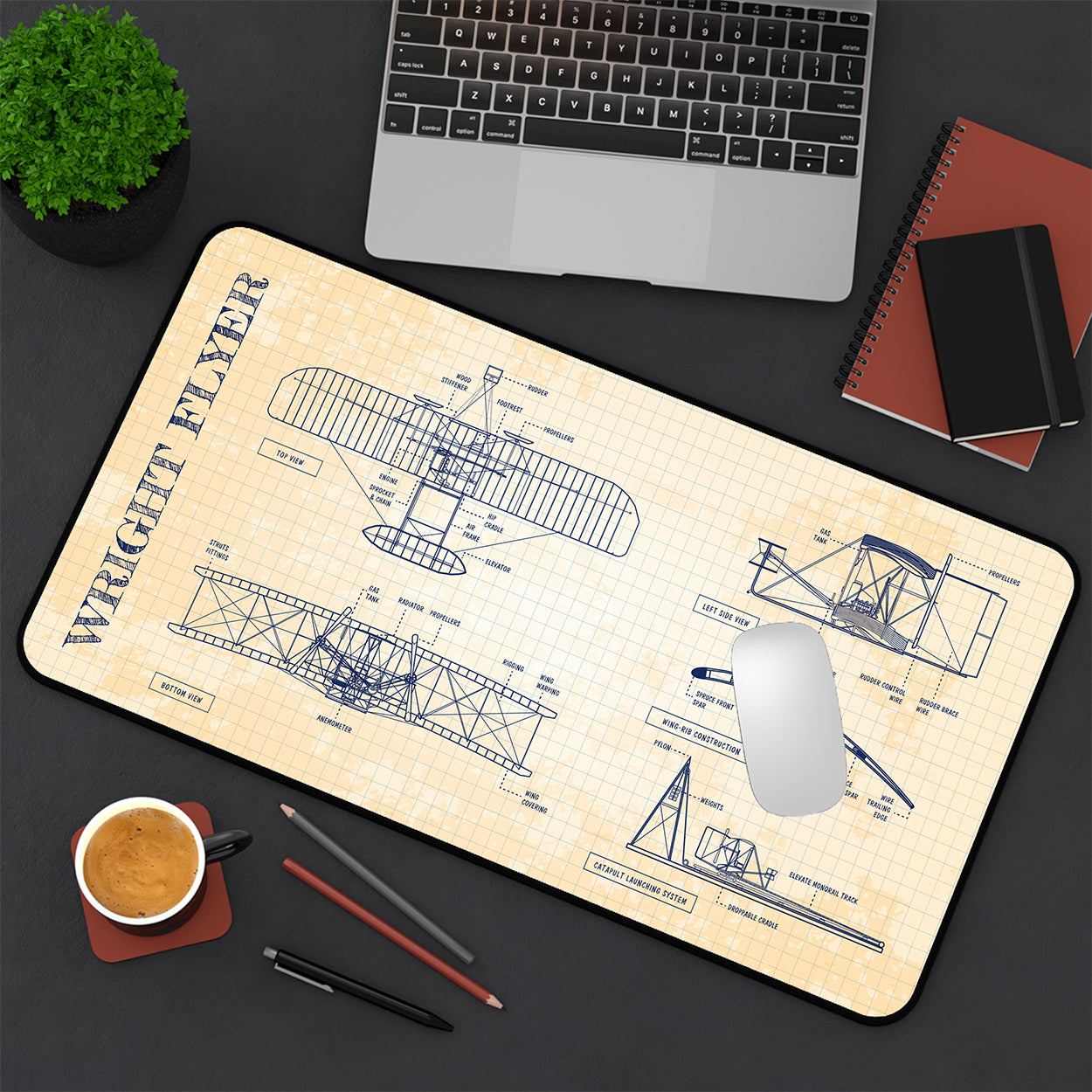 Wright Flying Machine Desk Mat