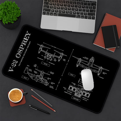 V-22 Osprey: Tilt-Rotor Military Aircraft Desk Mat