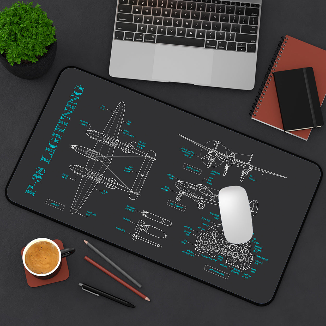 P-38 Lightning Desk Mat