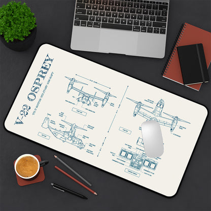 V-22 Osprey: Tilt-Rotor Military Aircraft Desk Mat