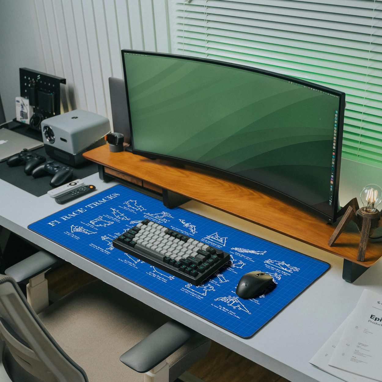F1 Race Tracks Desk Mat