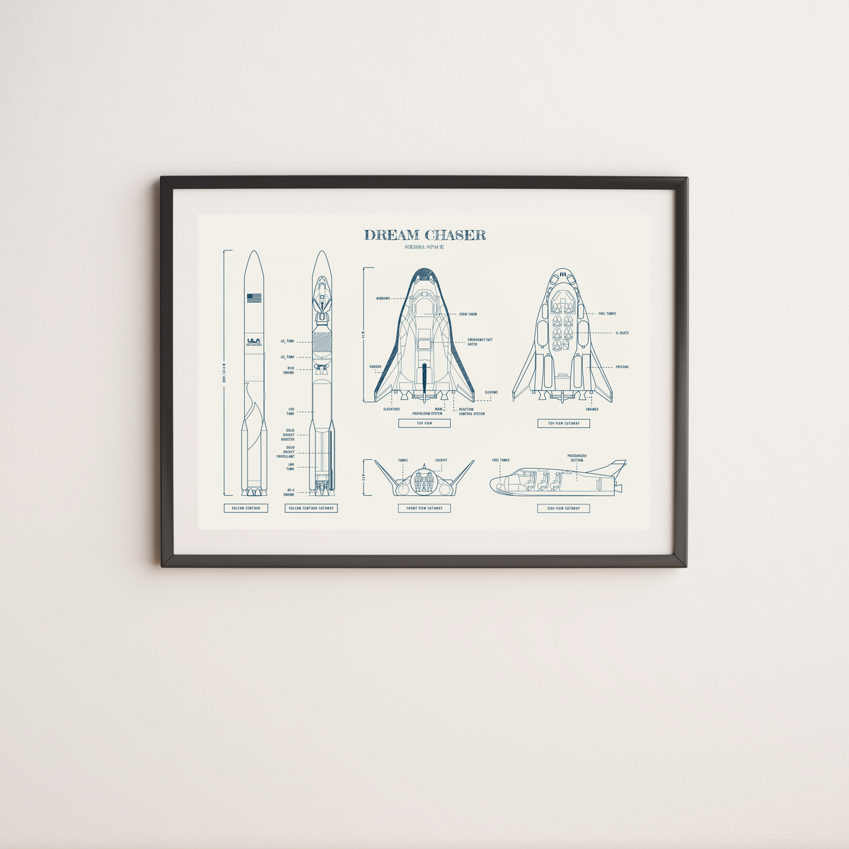 Dream Chaser Blueprint Poster