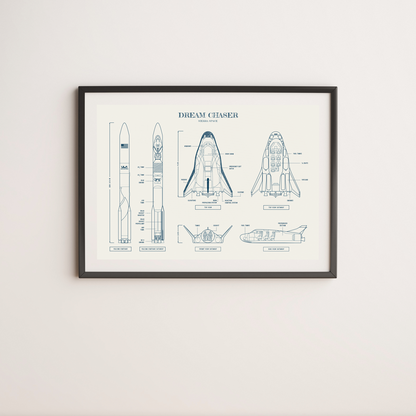 Dream Chaser Blueprint Poster