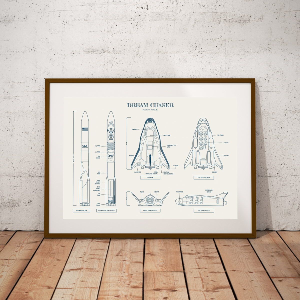 Dream Chaser Blueprint Poster