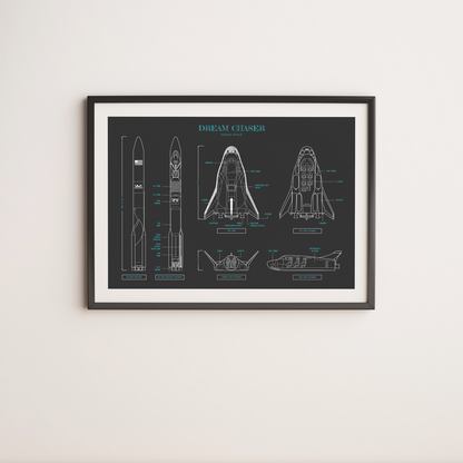 Dream Chaser Blueprint Poster