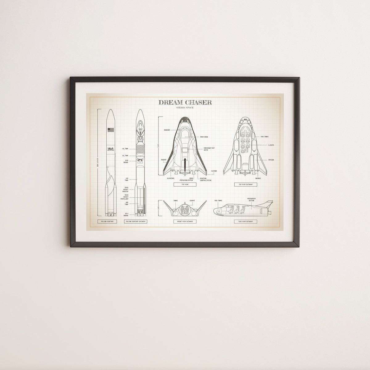 Dream Chaser Blueprint Poster