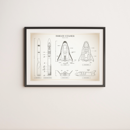 Dream Chaser Blueprint Poster