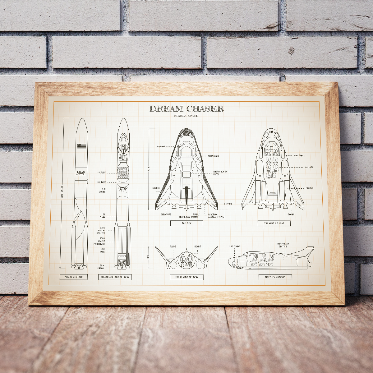 Dream Chaser Blueprint Poster