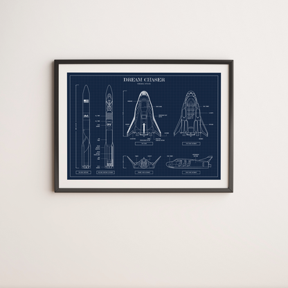 Dream Chaser Blueprint Poster