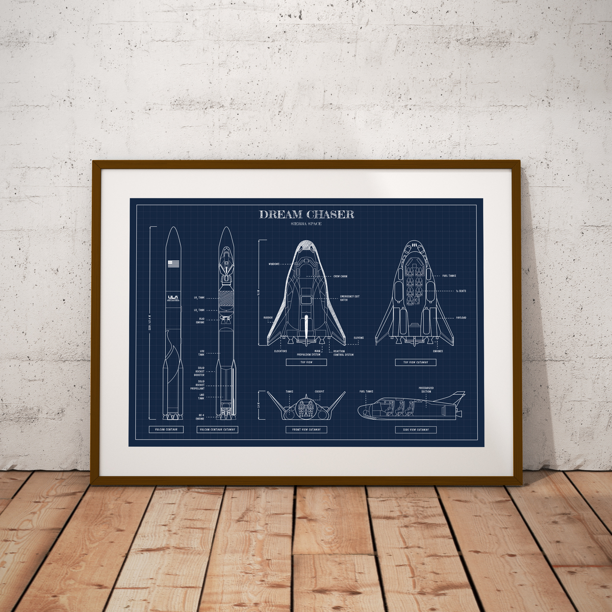 Dream Chaser Blueprint Poster