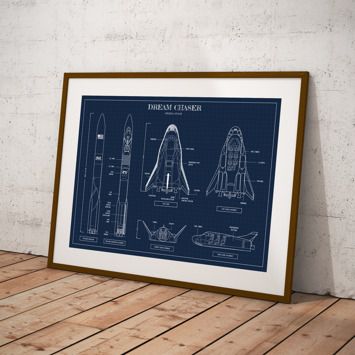 Dream Chaser Blueprint Poster