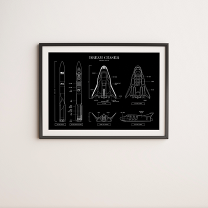 Dream Chaser Blueprint Poster
