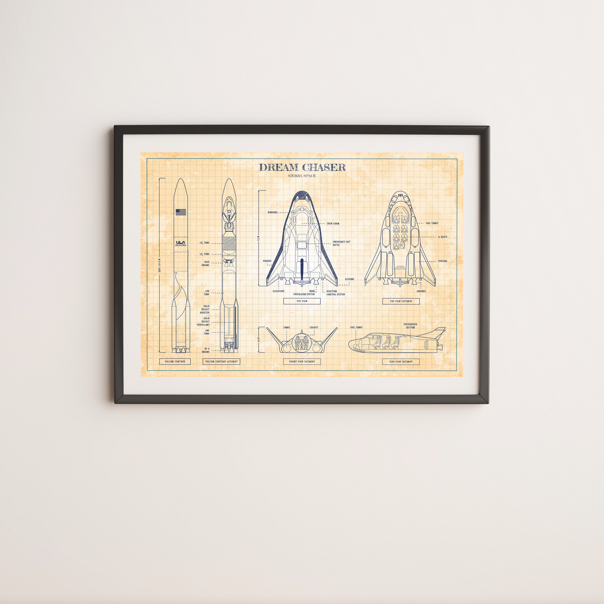 Dream Chaser Blueprint Poster