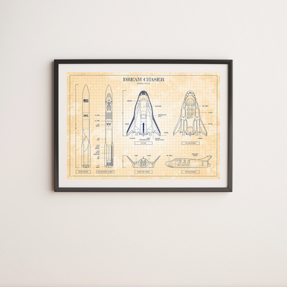 Dream Chaser Blueprint Poster