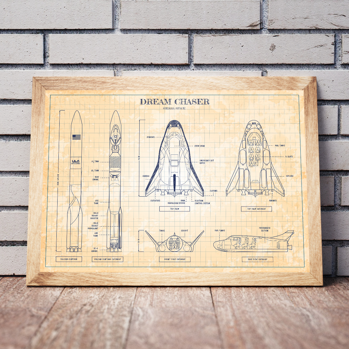 Dream Chaser Blueprint Poster