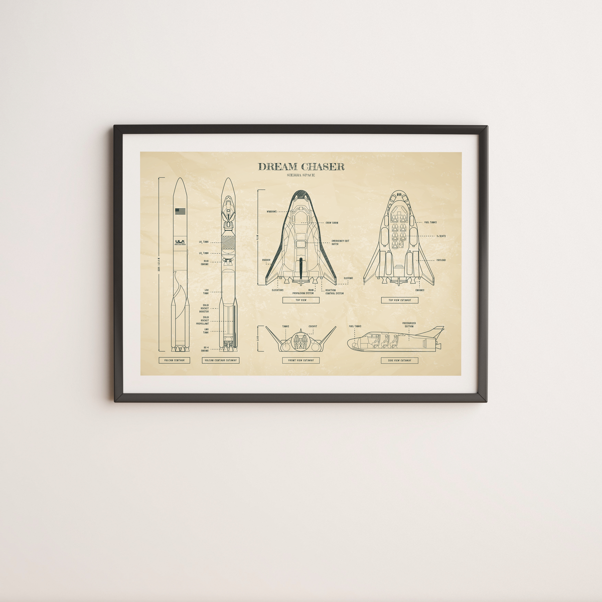 Dream Chaser Blueprint Poster