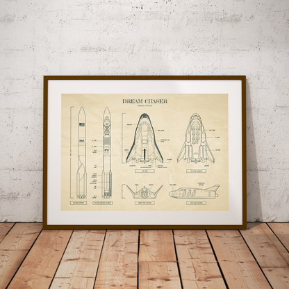 Dream Chaser Blueprint Poster