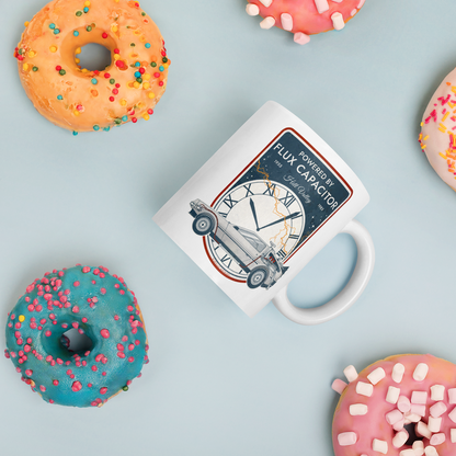 Back to the Future - Powered by Flux Capacitor - White glossy mug