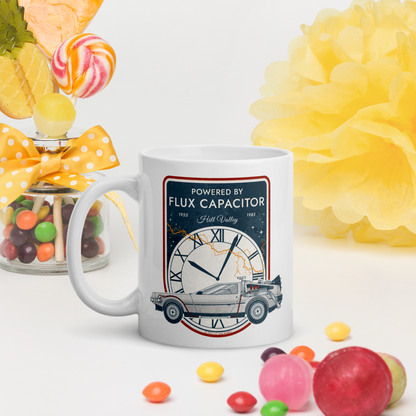 Back to the Future - Powered by Flux Capacitor - White glossy mug