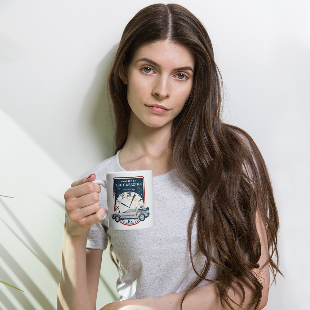 Back to the Future - Powered by Flux Capacitor - White glossy mug
