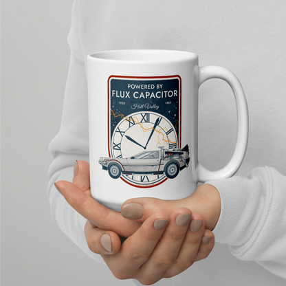 Back to the Future - Powered by Flux Capacitor - White glossy mug