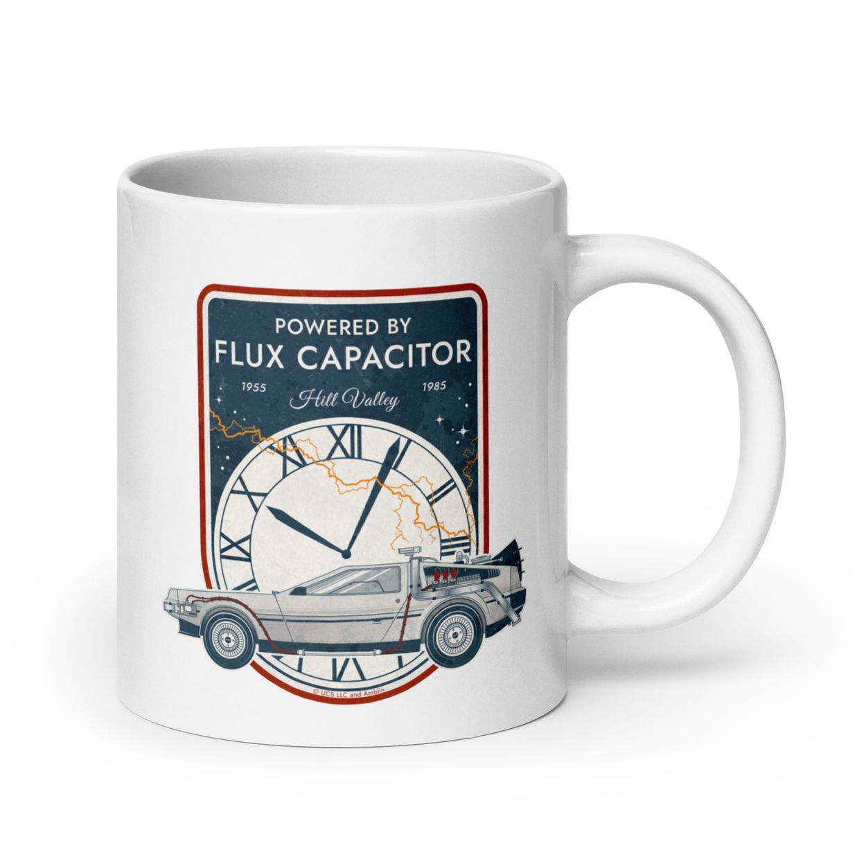 Back to the Future - Powered by Flux Capacitor - White glossy mug