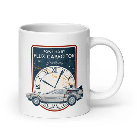 Back to the Future - Powered by Flux Capacitor - White glossy mug