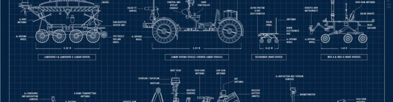 Rovers on the Moon and Mars (Navy Blueprint)